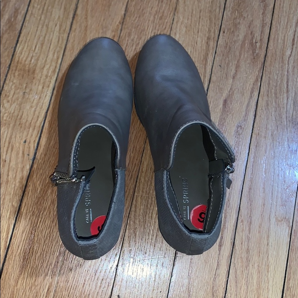 Tan color booties. Used once